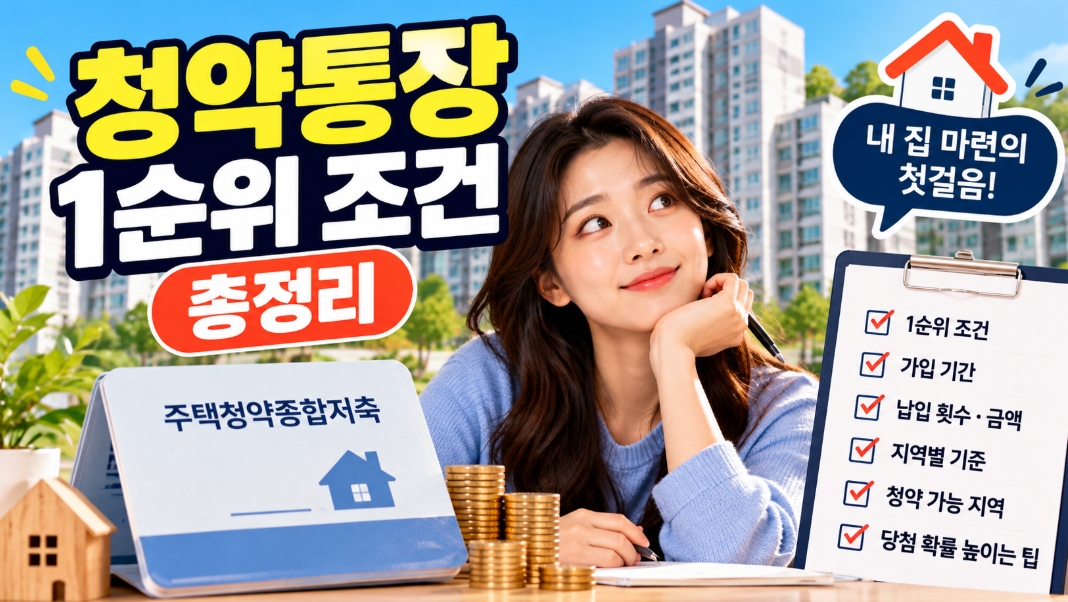 청약통장 1순위 조건 총정리